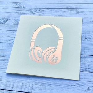 Carte d'anniversaire casque personnalisée avec vos initiales ou votre âge, pour fils, fille, nièce, neveu, petit-enfant, adolescent ou jeune adulte.
