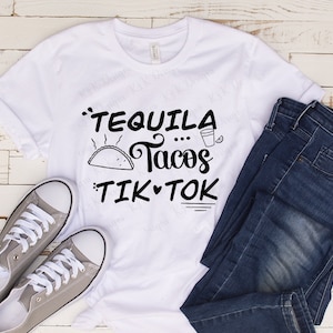 Tequila Tacos TikTok PNG, Digital Download