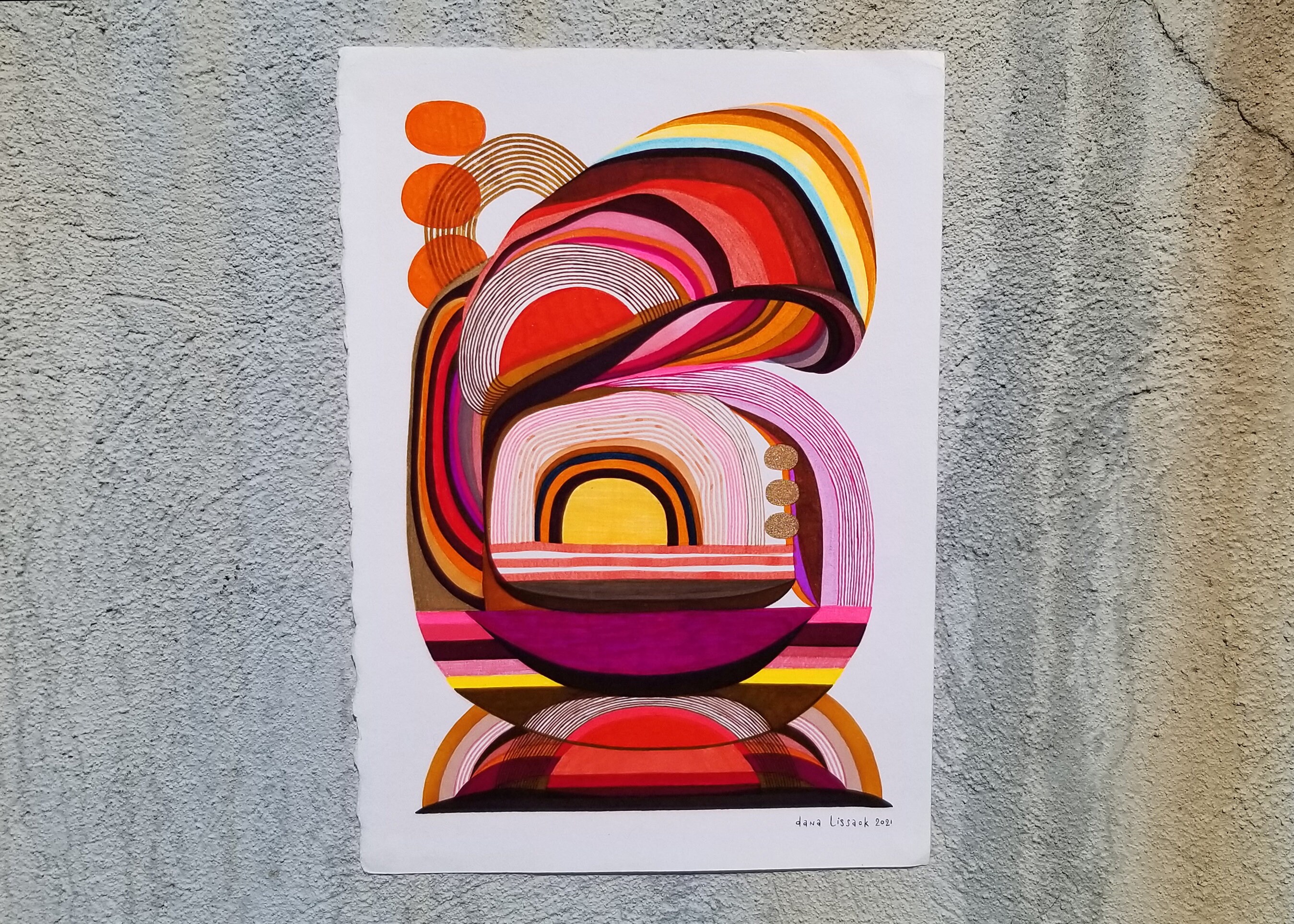 Original abstrakte Kunst Illustration - Etsy.de