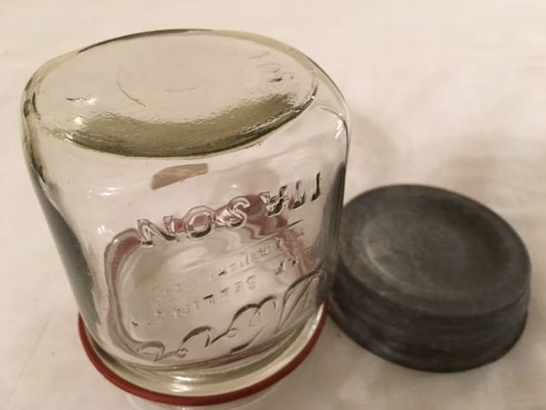 Kerr Mason Jar 501 with zinc porcelain Ball lid and rubber Etsy