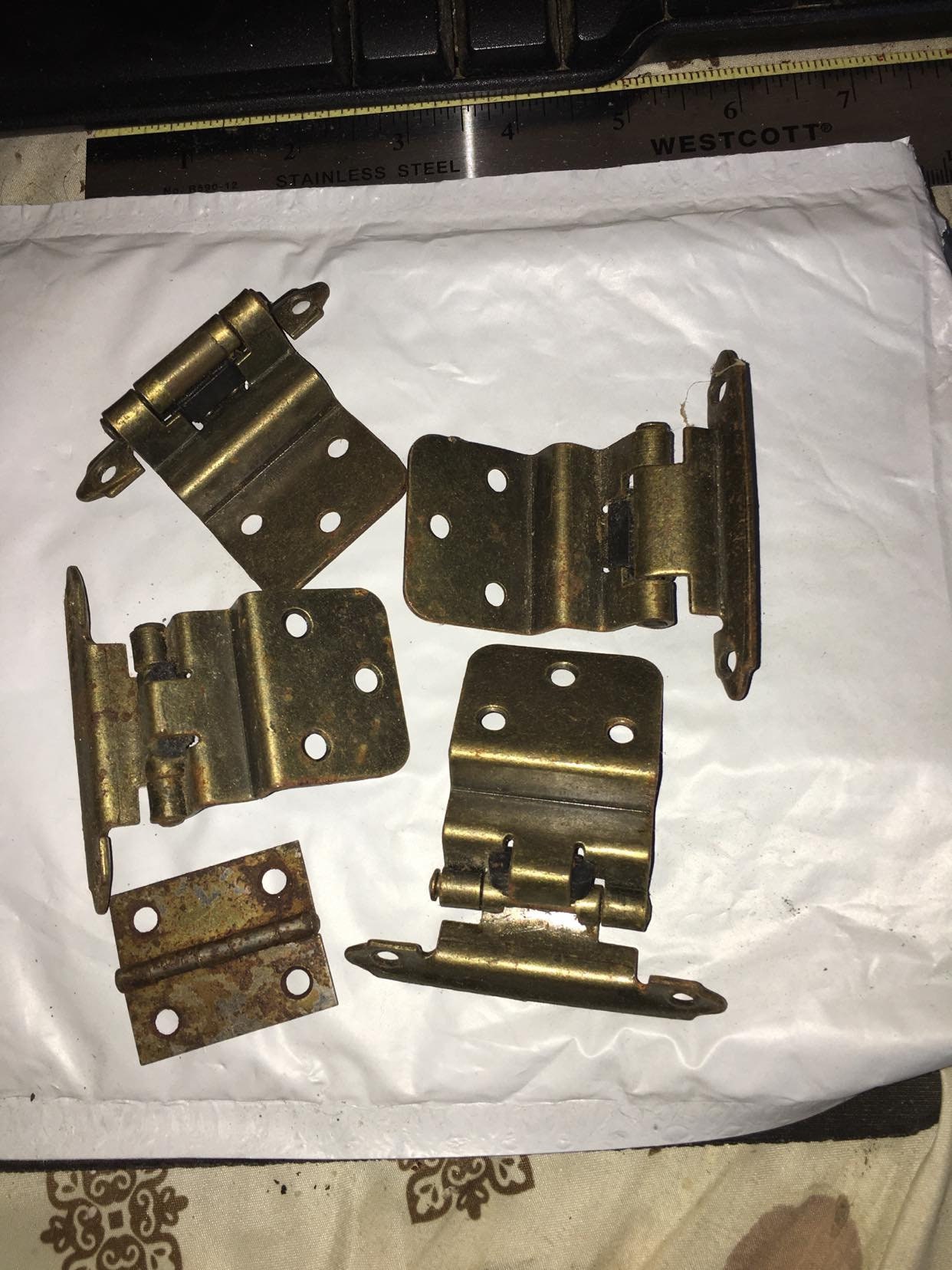 5 bisagras de gabinete vintage 4 de un tipo / 1 pequeña | Etsy