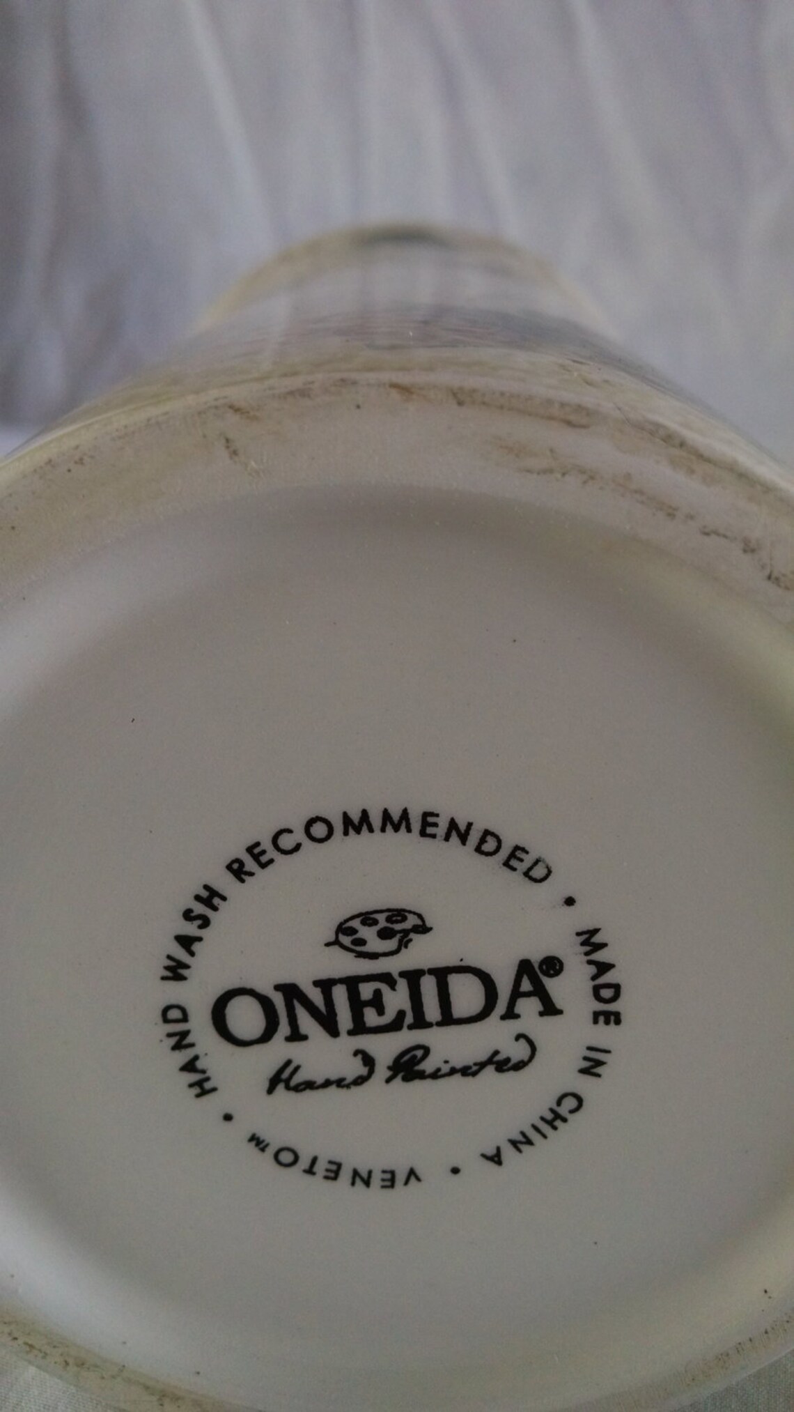 Vintage 1980s Oneida porcelain utensil holder Tuscan Etsy
