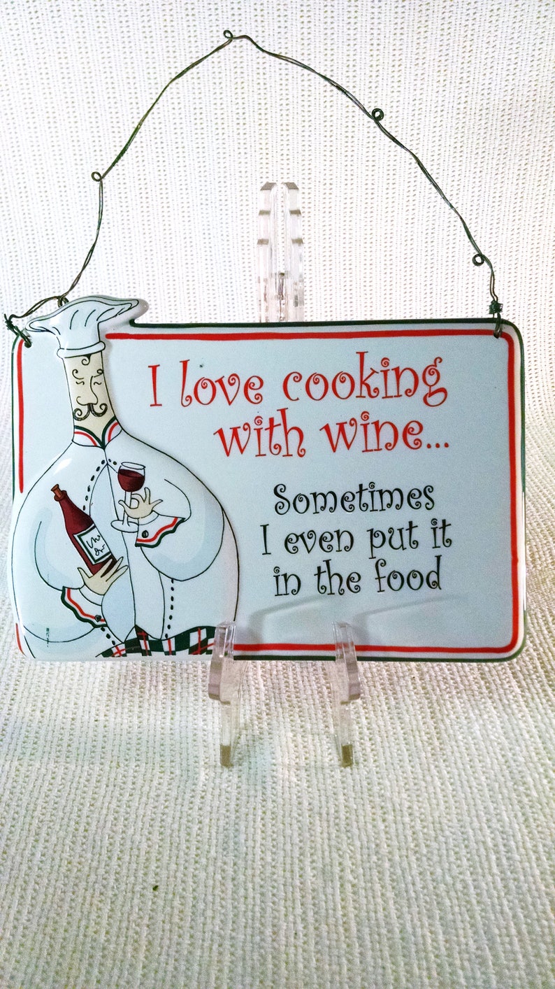 Bella Casa Ganz Chef Cooking With Wine Wall Décor Image 0