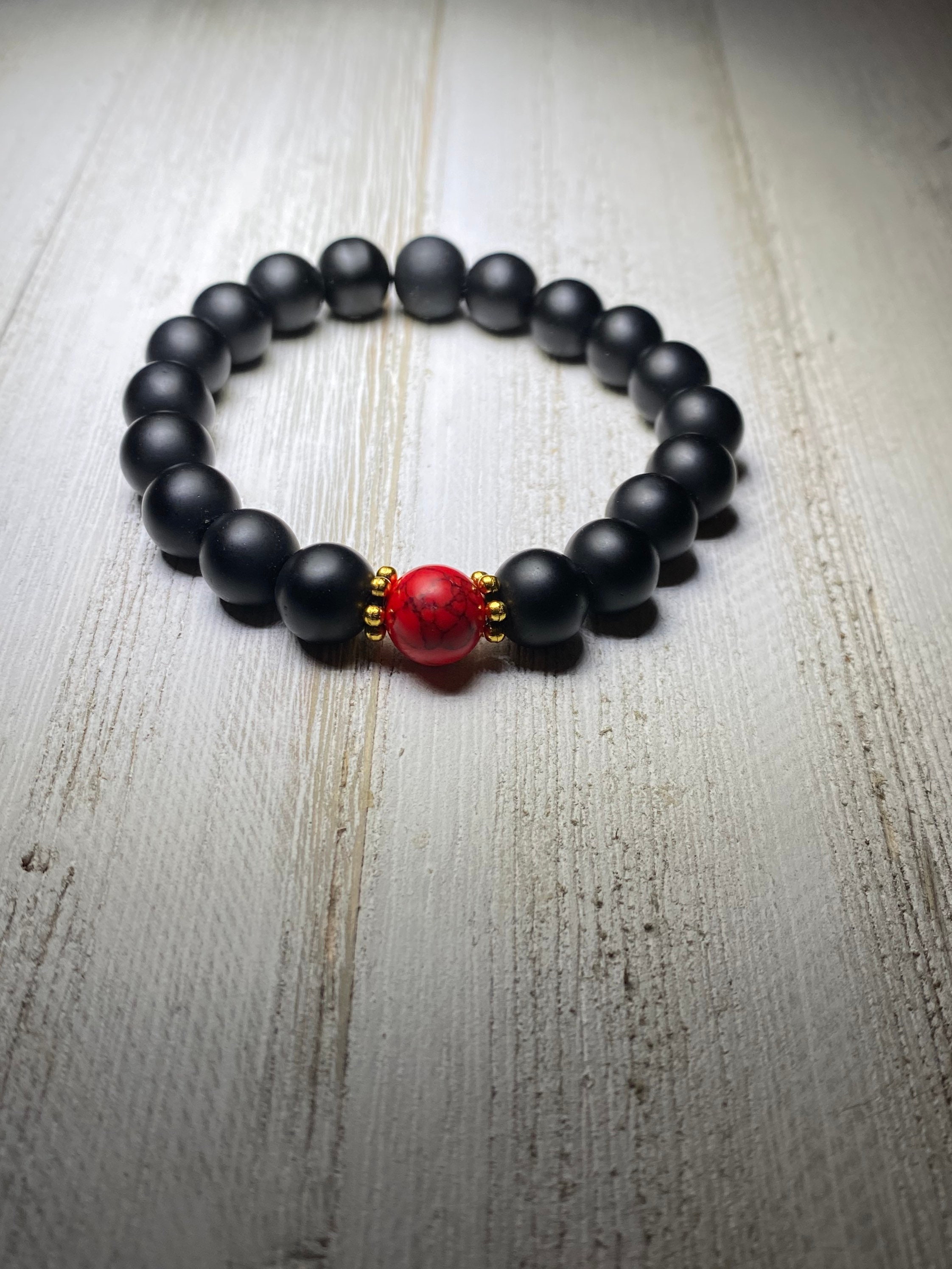 Men's Premium Flat Bead Bracelet