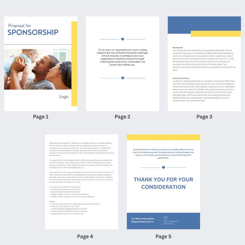Nonprofit Grant Proposal Template Editable Canva Fundraising Pitch Deck ...
