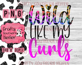 Curly hair png- toddler png design- kids png design - wild child png- iron on - toddler sublimation- toddler digital file- toddler png- png