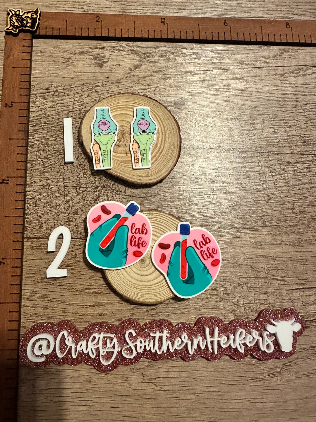 Planars Flatback Planars Resin Charms Planar Badge Reel Charms Bow