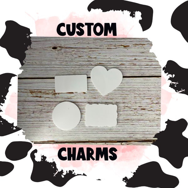 Planars- charms- custom- flatback planars- resin charms- flatback planar- planar- acrylic charm- bow centerpiece - badge reel charms- charm