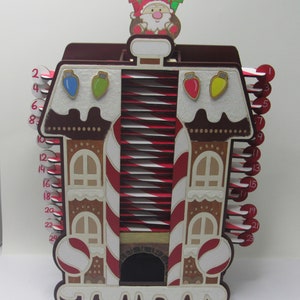 Christmas Calendar | Christmas Countdown Advent | Santa Calendar for Christmas | Christmas Mantle Decoration | Large Mantle Shelf Sitter |