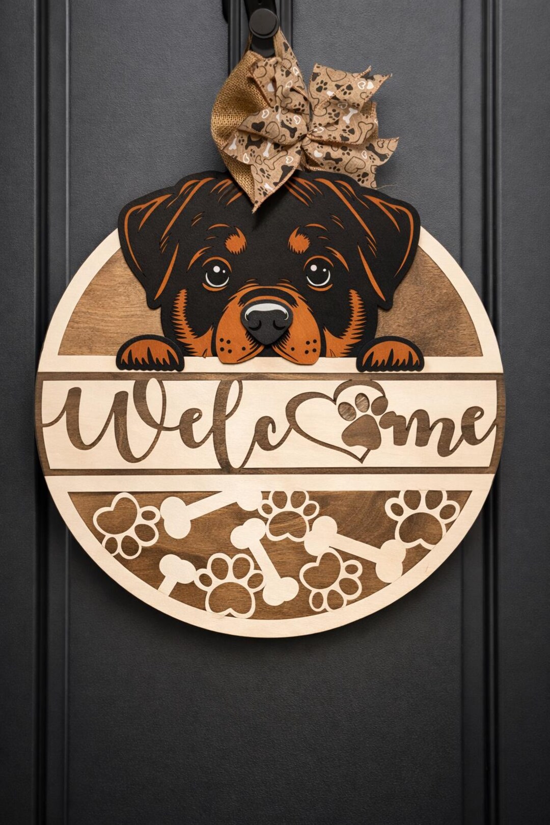 Starting Soon Rottweiler Sign Rottweiler Door Hanger | Dog Welcome Sign | Rottweiler Front Door Decor ...