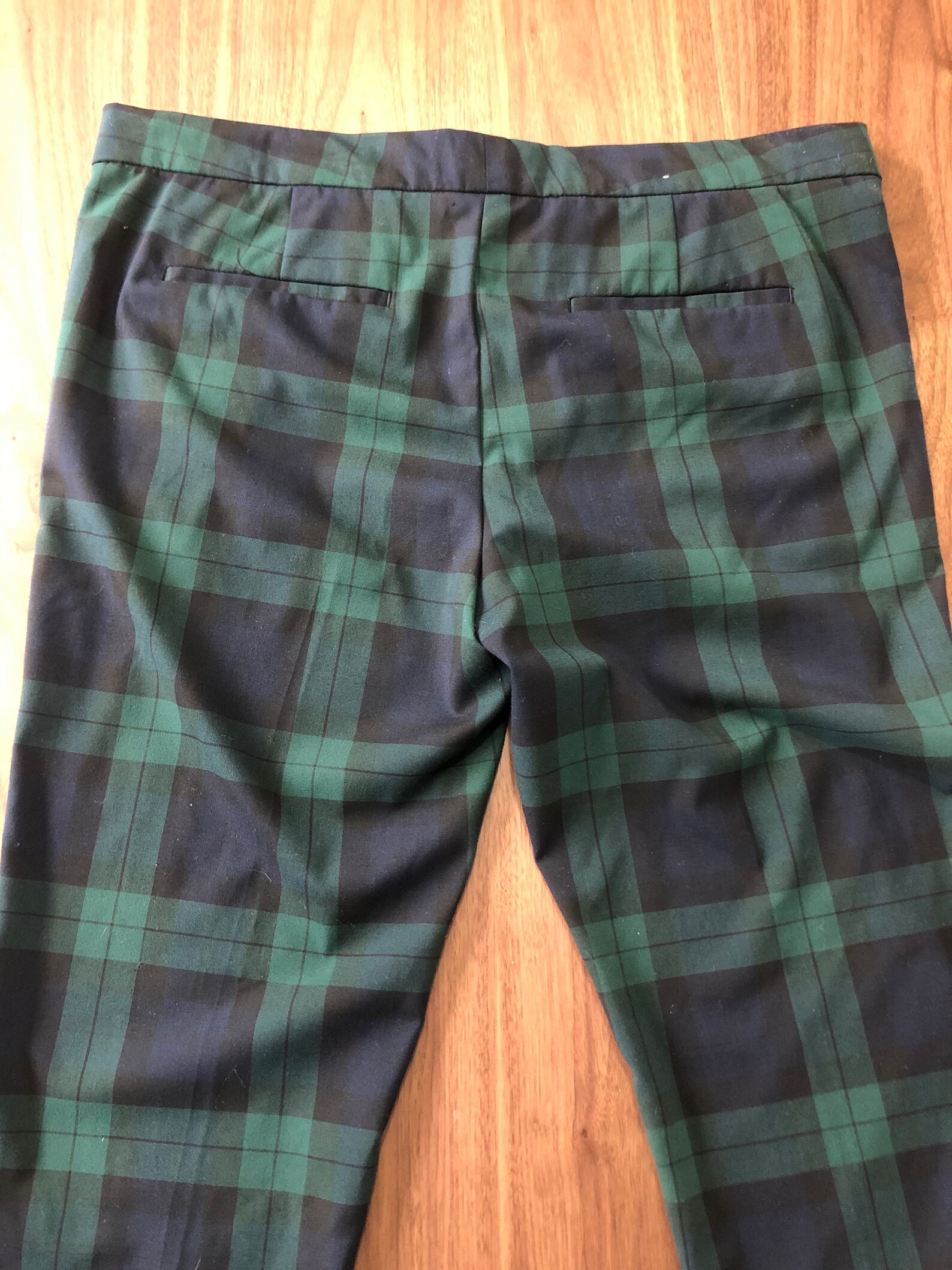 green tartan pants
