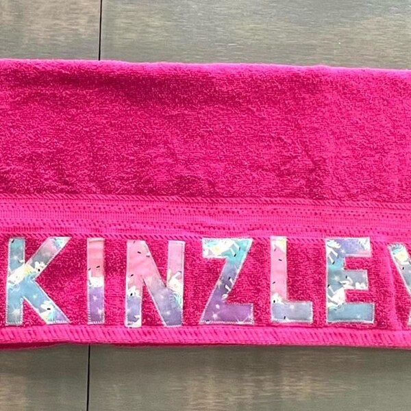 Kids Bath Towels Names Etsy