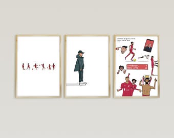 Jurgen Klopp Era | 3 FOR PRICE OF 2! | A4 Liverpool Print Bundle