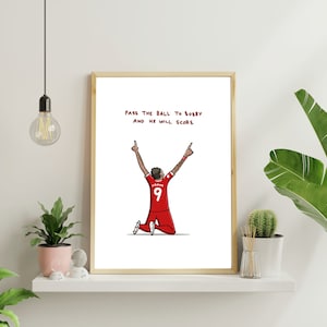 Roberto Firmino | Give the ball to Bobby... | A4 Liverpool print