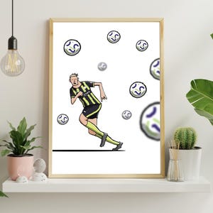 Erling Haaland-goalmachine | Manchester City voetbal A4 kunstafdruk