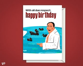 The Sopranos: Tony Soprano Birthday Card | A6 (4x6 inches) Greeting Card | Dreadfully Drawn