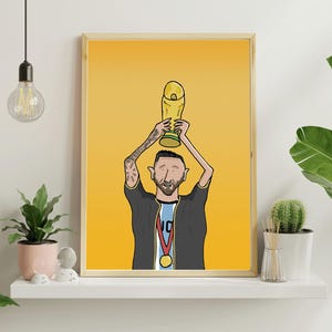 Lionel Messi - World Cup Winner! | A4 Football Print
