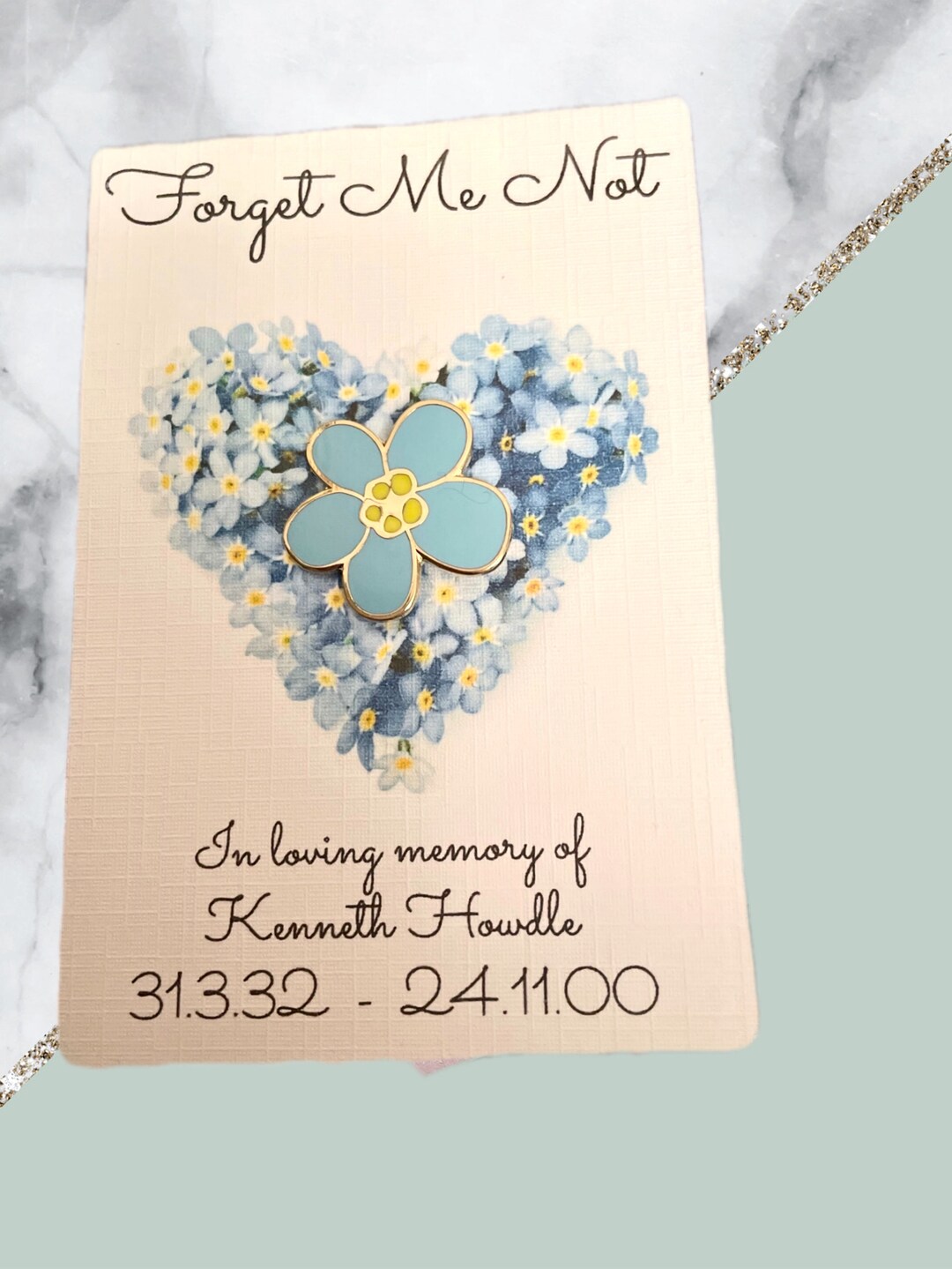 Forget Me Not Brooch Pin-dementia Awareness - Etsy UK