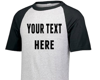Customize Raglan Short Sleeve Jersey T-Shirt-Custom Shirts-Baseball Jersey-Mens Custom Raglan Shirt-Custom Baseball Shirt-Baseball shirt