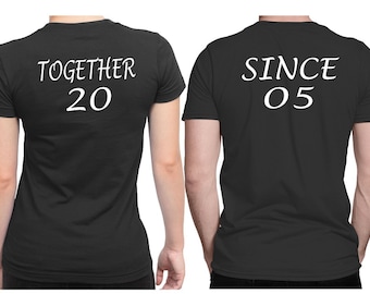 Together Since T-Shirt Set: Anniversary Couple Tees