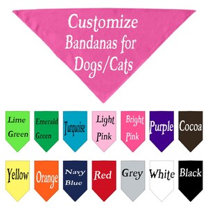 Custom Dog Bandanas-Pet Bandanas-Cat Bandanas-Personalized Pet Clothing-Personalised Dog Bandanas-Cats customize Bandanas-Cats Bandanas