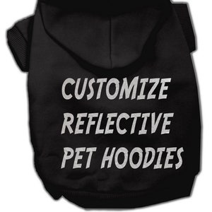 Custom Reflective Dog Hoodies-Pet Hoodie-Personalized Pet Clothing-Personalised Dog Hoodies-Cat Hoodie-Cat Hoody-Cat Customize
