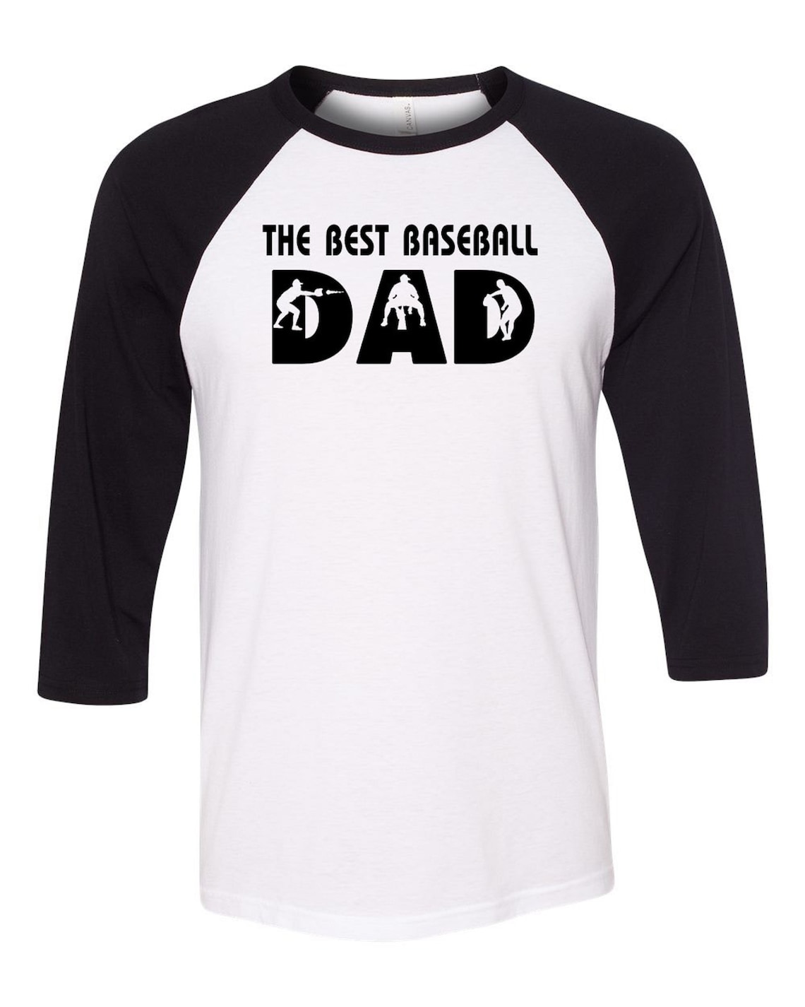 The Best Baseball Dad Tshirtsmens Baseball Raglan Shirtdad Etsy