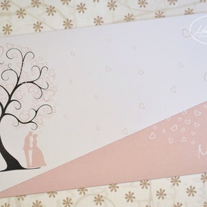 PARTECIPAZIONI NOZZE invito matrimonio albero della vita in carta lino bianca - 10 pezzi