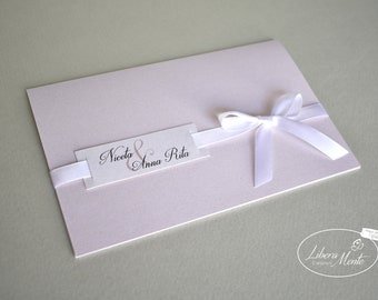 WEDDING INVITATIONS Floral wedding invitation in recycled paper
