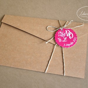 PARTECIPAZIONI NOZZE invito matrimonio Tema Cocktail in carta kraft - 10 pezzi