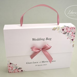 Wedding Bag modello FIORI DI PESCO - 5 pezzi