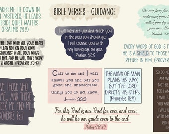 Bible Verses Digital Stickers - Hand Drawn, Pre-Cropped PNGs, GoodNotes File, Digital Planner, Clip Art, iPAD planner