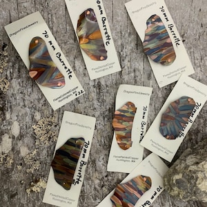 50mm+70mm Medium French Hair Clip Barrette Flame Colored Copper