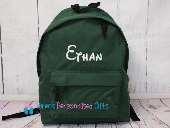 Bottle Green Personalised Embroidered Name School Book Document Satchel Bag Bottle Green Personalised Embroidered Name School Book Document Satchel Bag