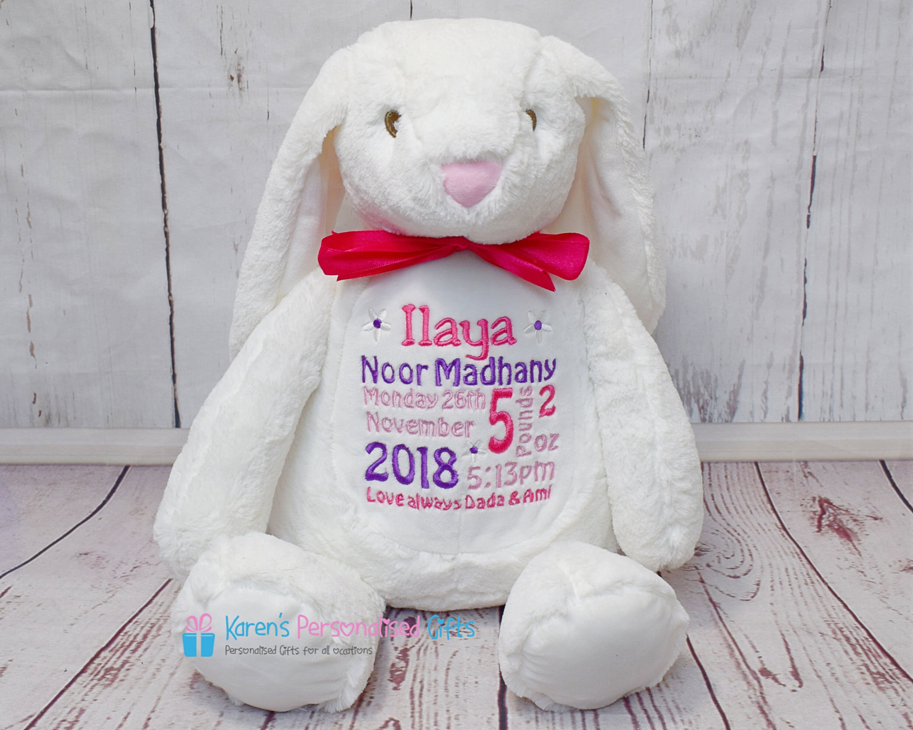 elephant personalised teddy