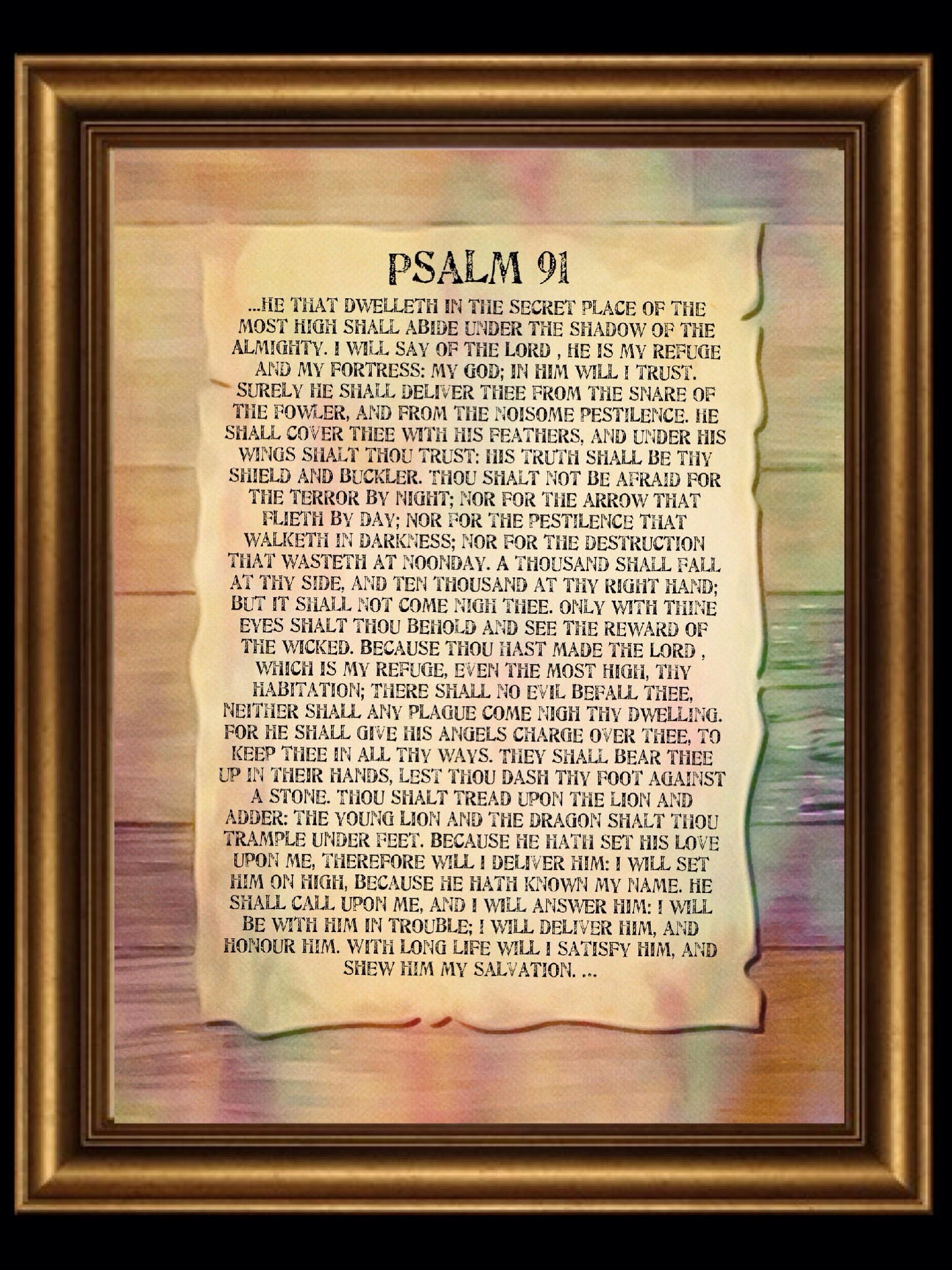 Salmo 91 - Psalm 91 Greeting Card for Sale by Yassine Janane