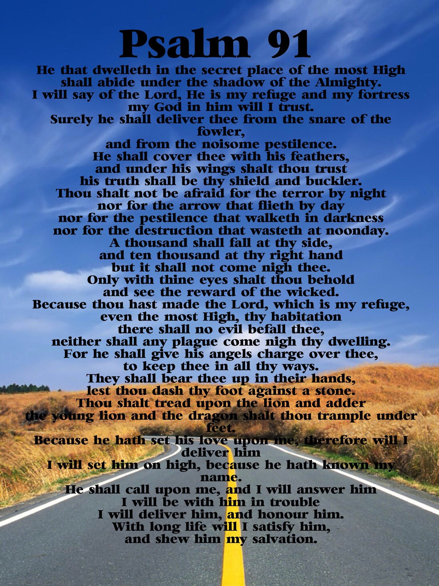 91st Psalm KJV DIGITAL DOWNLOAD Prayer For God s Etsy