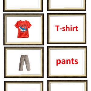 A4 PDF Flash Cards: Things at Home. Printable Flashcards. Clothes Flash ...