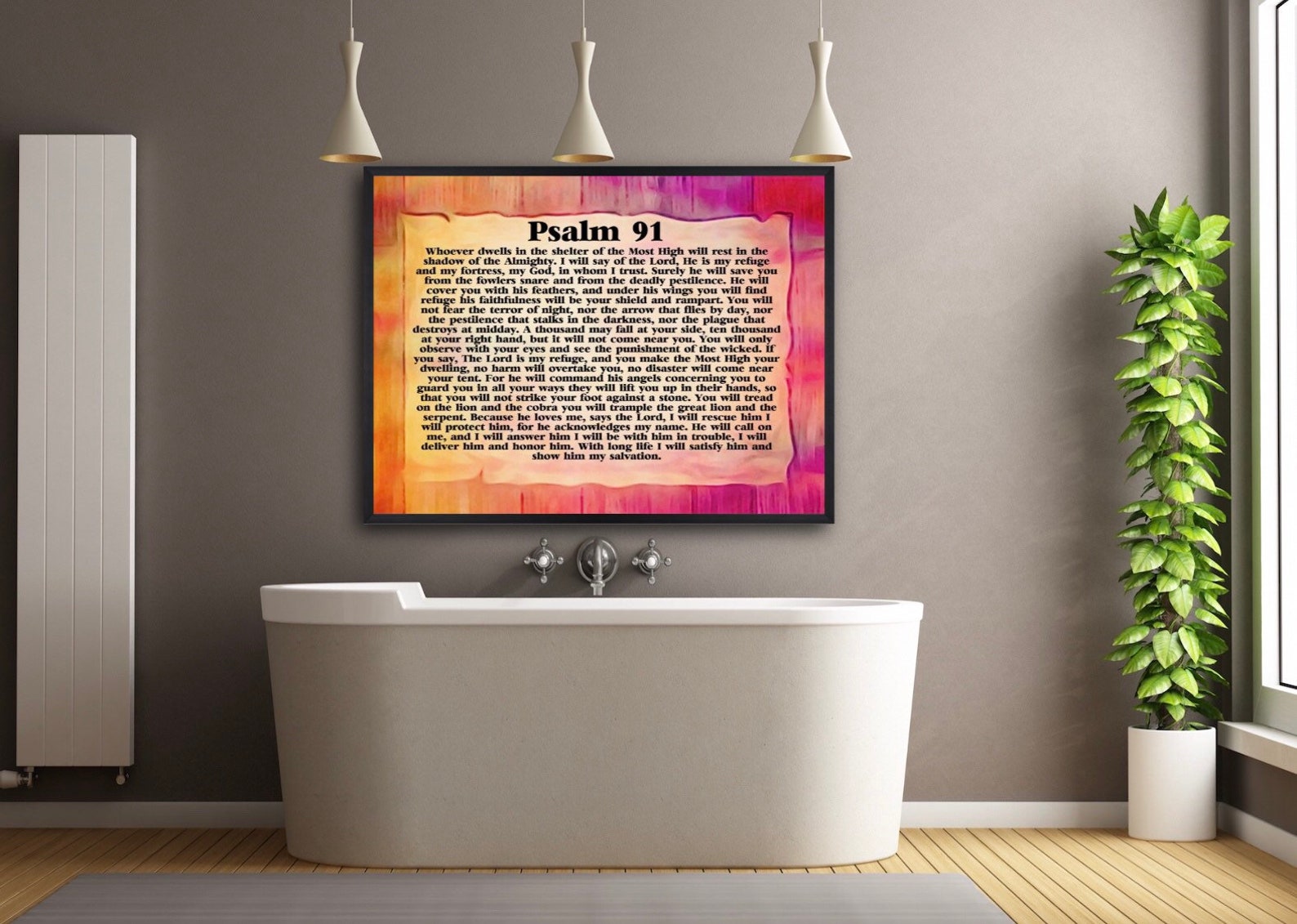 NIV Psalm 91 poster. Large Psalm 91 Prayer card. large 33.1 x | Etsy