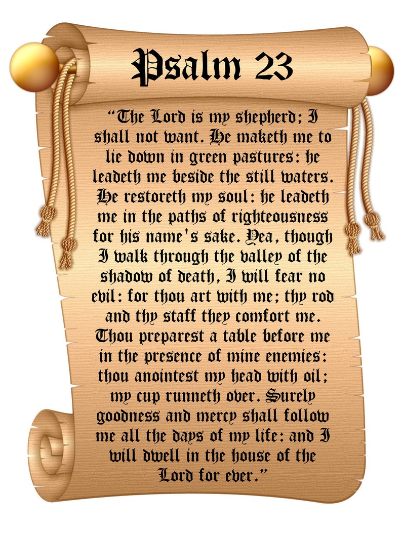 Psalm 23 Kjv Printable