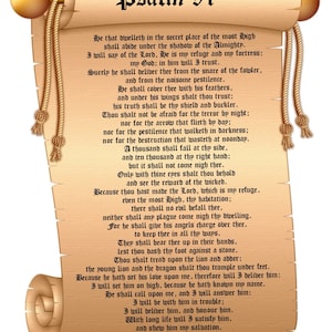 Psalm 91 poster. A4 Bible poster, &quot;psalm 91&quot; Scripture wall art, wisdom, inspirational words. Psalm 91 KJV Prayercards. Bible Art. Gift