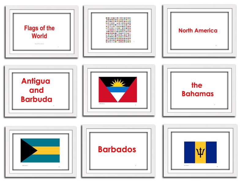 World Flags Printable A4 Flash Cards Flags In Spanish Etsy UK