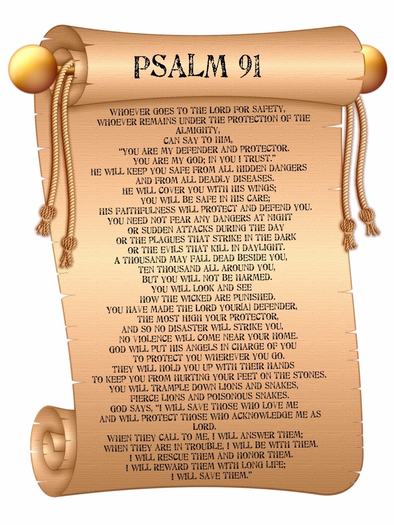 Psalms posters. A1 size. Psalm 91 GNT. Good news ...