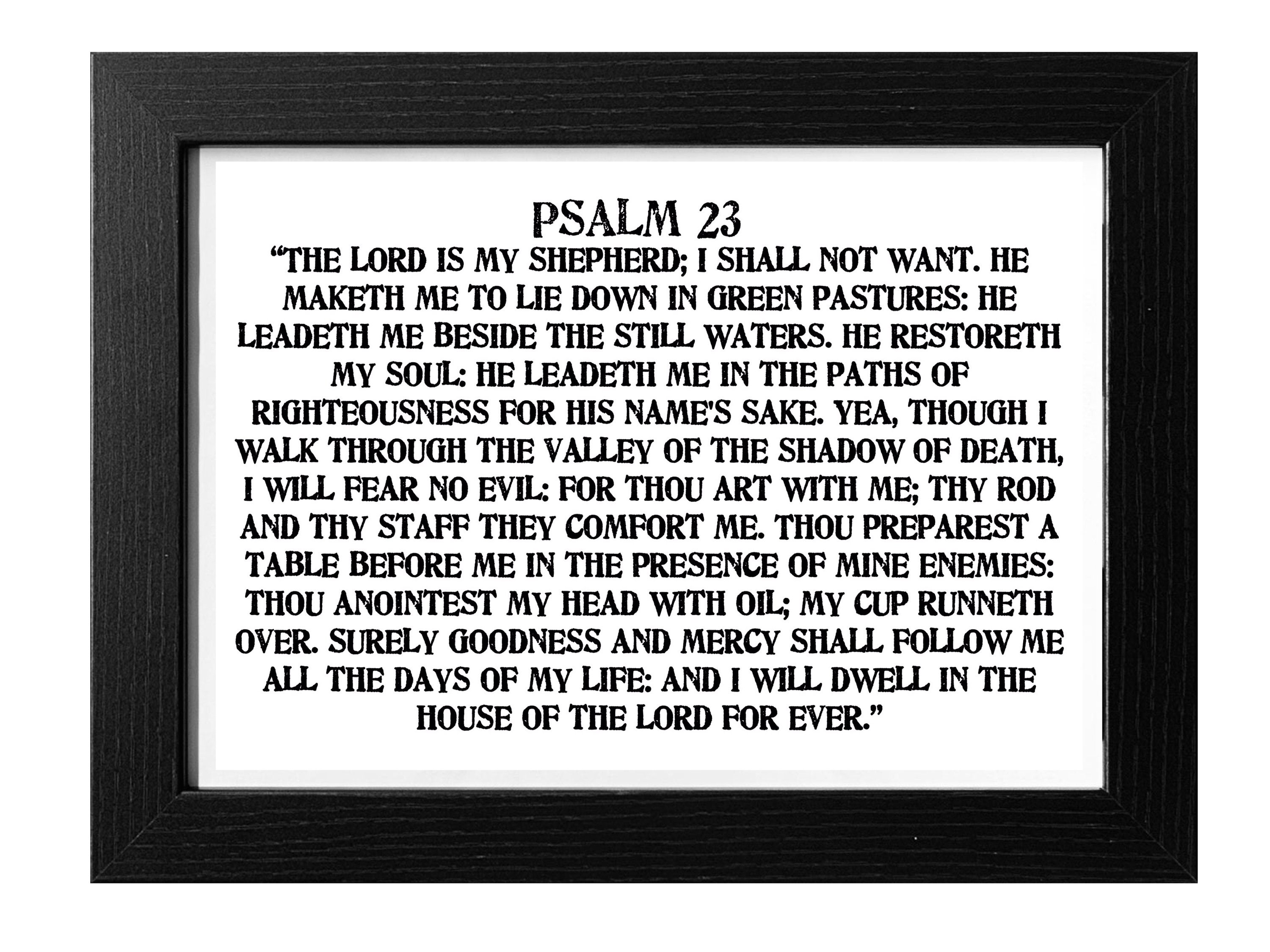 Psalms 23 Kjv King James Bible Book Review KieleyDaown