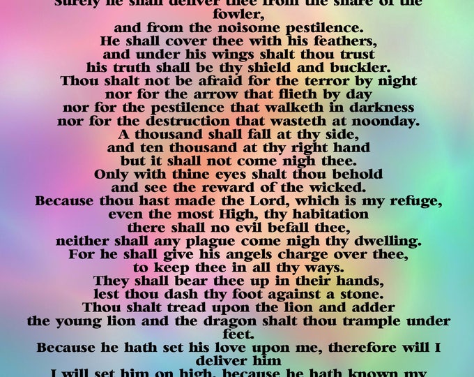 Psalm 91 KJV. Psalm 91 Poster. A Soldiers Psalm. Prayer for God's ...