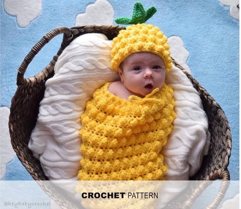 PDF Pineapple Cocoon Photo Prop Crochet Pattern | Etsy