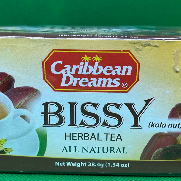 Jamaican Bissy Teabags grown and packaged in Jamaica. All Natural Herbal Tea just like the one Mama used to give you