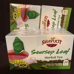 3 Boxes of Jamaican Soursop Leaf Tea bags by Shavuot Farms