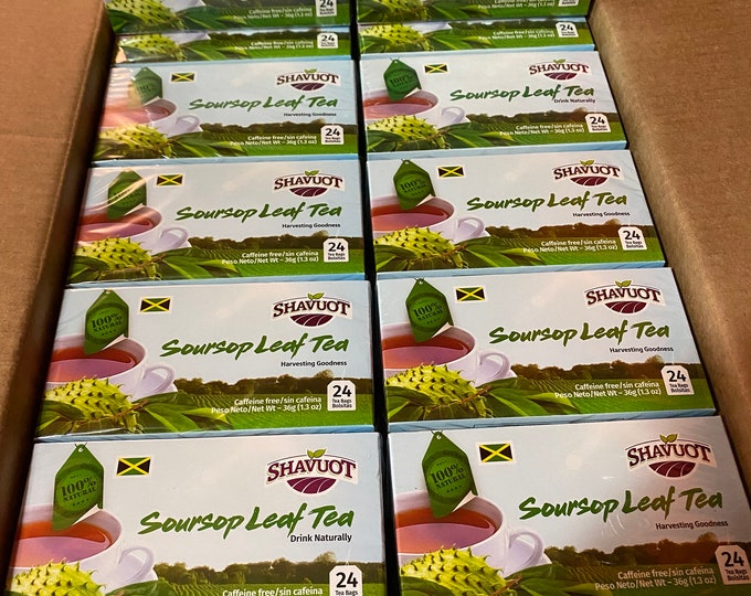 12 Shavuot Jamaican Soursop Leaf Tea. ***Each box now has 20 Teabags***