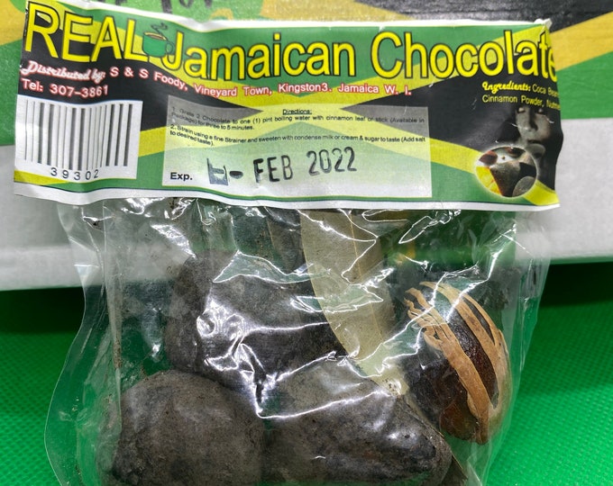 Traditional Jamaican Chocolate Tea Kit Containing 3 Rolls, 1 Nutmeg and